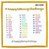 Happy Lettering Challenge Juillet 2016