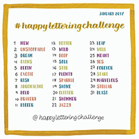 Happy Lettering Challenge Janvier 2017