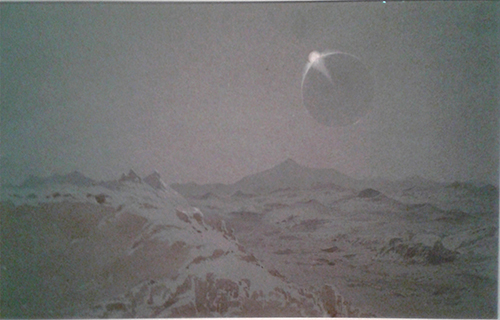 Eclipse de lune, par Eugène Viollet-le-Duc